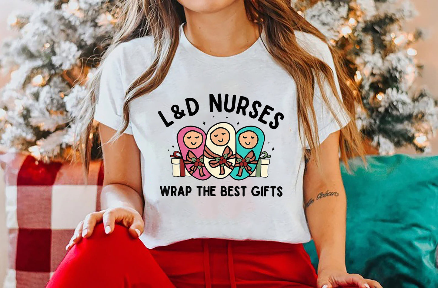 L&D Nurses Wrap The Best Gifts, Labor and Delivery Nurse Shirt, Labor and Delivery Nurse Christmas Sweatshirt, Nurse Xmas Gift, Xmas Holiday