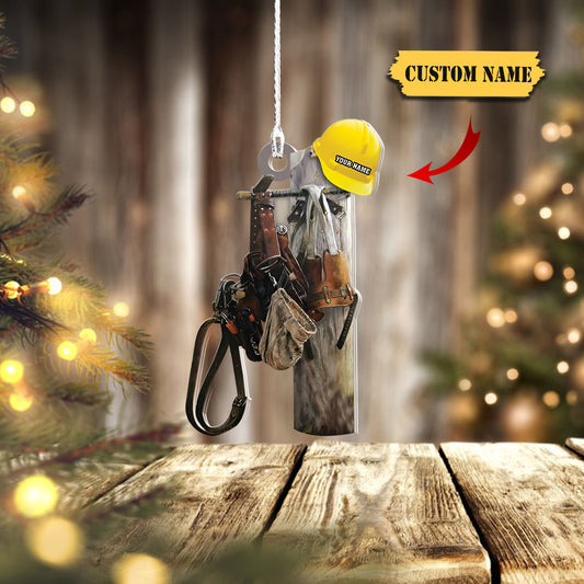 Personalized Lineman Christmas Ornament, Ornament For Lineman, Ornament Christmas, Ornament For Gift