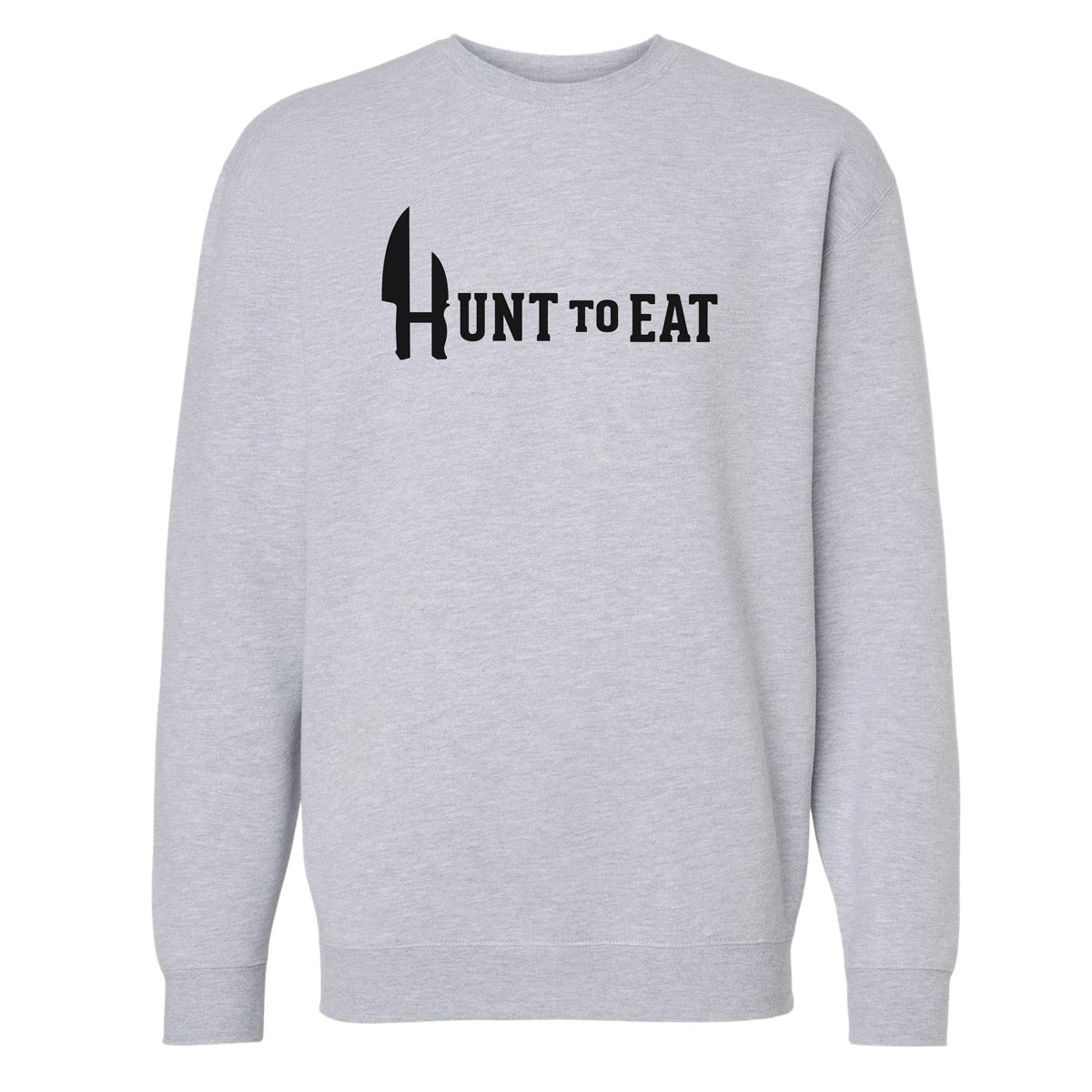 Hunt To Eat Logowear - Crewneck Sweatshirt - Athletic Grey