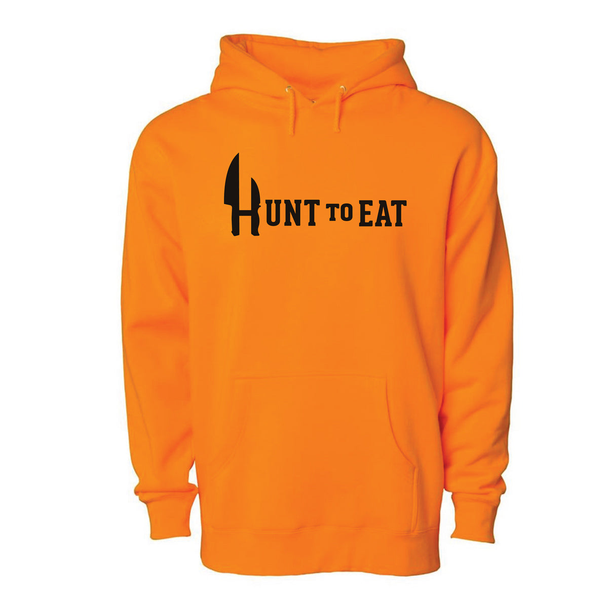 Hunt To Eat Logowear - Hooded Sweatshirt - Blaze Orange