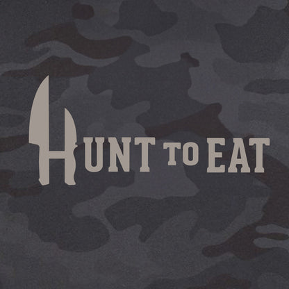 Hunt To Eat Logowear - Hooded Sweatshirt - Black Camo