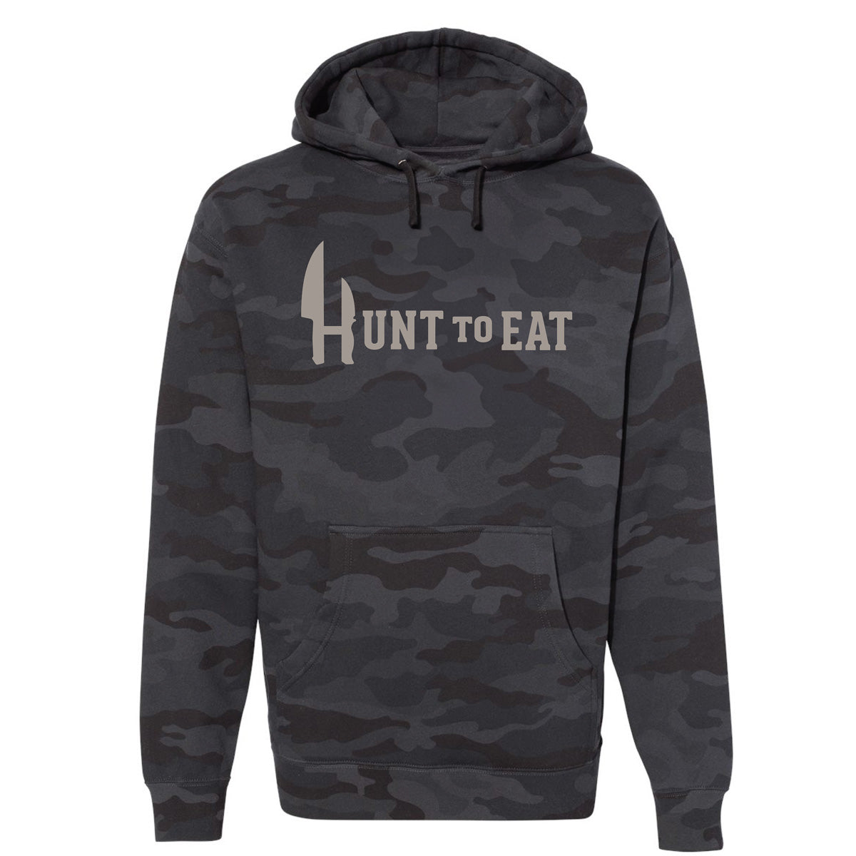 Hunt To Eat Logowear - Hooded Sweatshirt - Black Camo