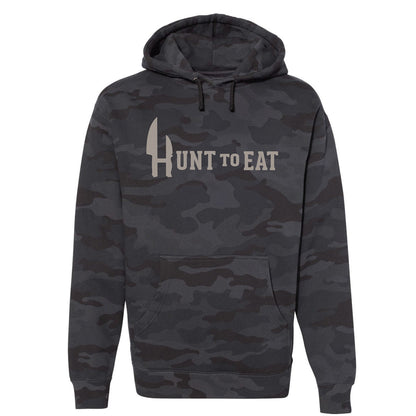 Hunt To Eat Logowear - Hooded Sweatshirt - Black Camo
