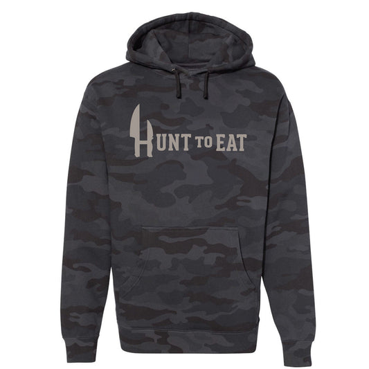 Hunt To Eat Logowear - Hooded Sweatshirt - Black Camo