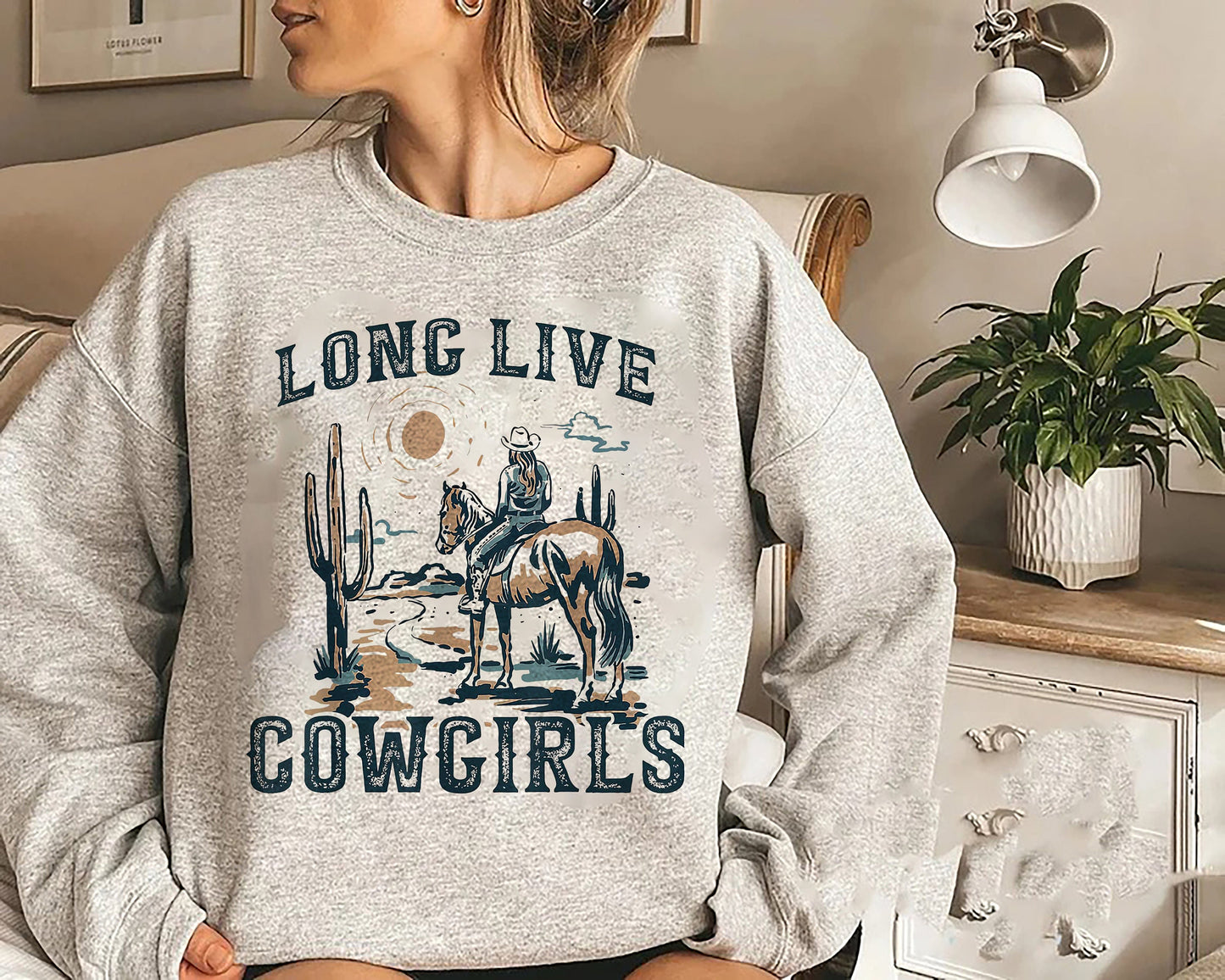 Long Live Cowgirls Western Sweatshirt, Long Live Cowgirls Sweatshirt, Western Sweatshirt, Cactus Hoodie, Cowgirl Hoodie, Country Girl Hoodie