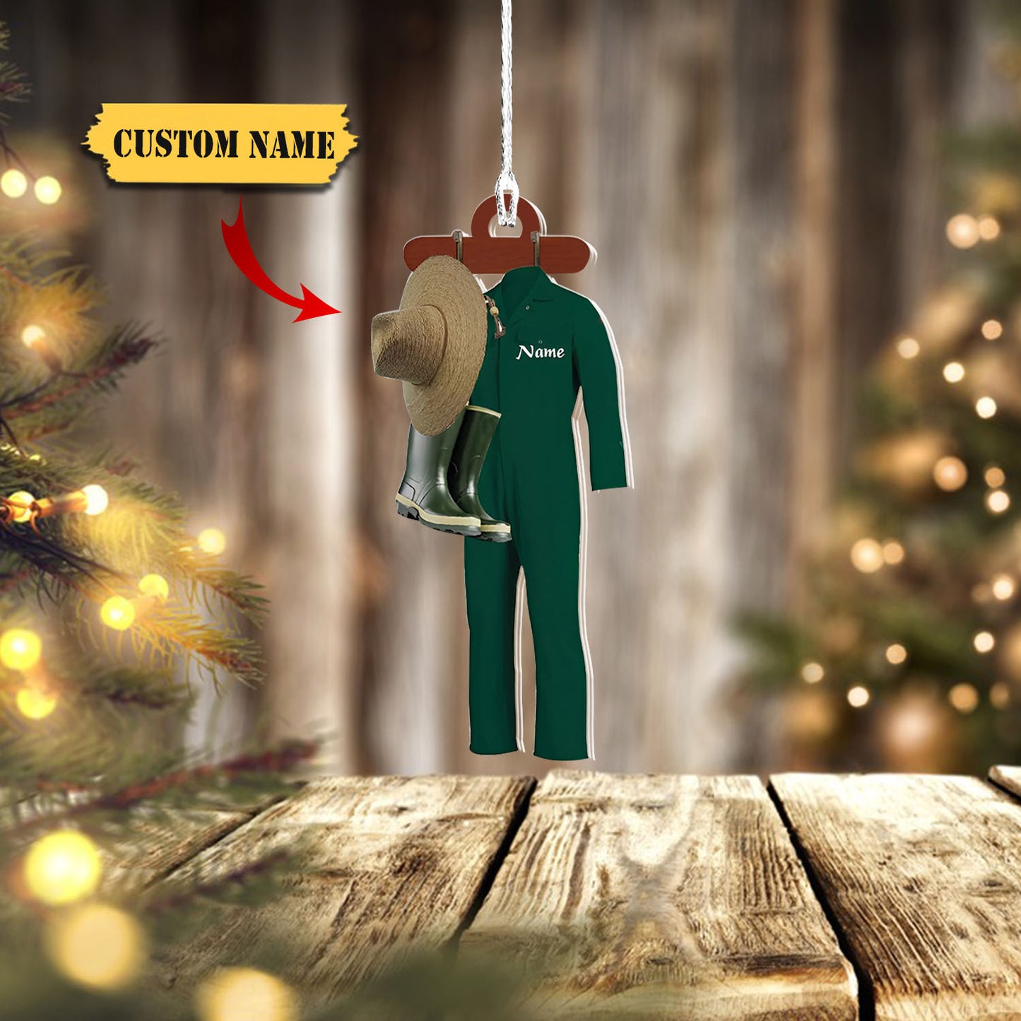 Custom Name Love Garden Ornament, Christmas Gift, Ornament Christmas, Ornament For Garden Lover, Ornament Gift