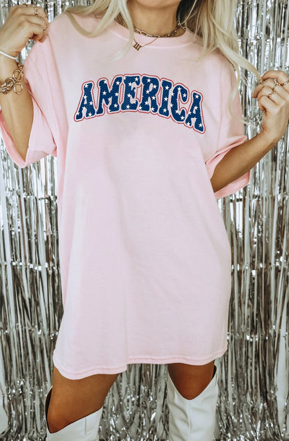 Mama Retro America tee, Fourth of July Shirt T-Shirt, USA shirt, Summer BBQ t-shirt, America shirt america Women's 4th of July Shirt