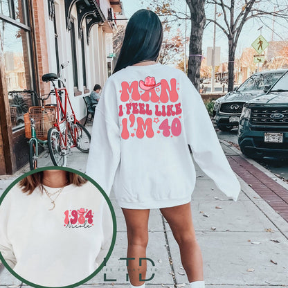 Fear a Mothaím Cosúil Im 40 Léine, Geansaí Breithlá 40 Bliain, Bronntanas Breithlá Greannmhar na Daicheadaí, Léine Breithlá 40ú an Iarthair, Bronntanas Breithlá Pearsantaithe