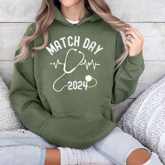 Lá Meaitseála 2024, Dathanna Compord, Lá Meaitseála na Scoile Leighis, Meaitseáil Chónaitheachta, Meaitseáil an Intéirnigh, Meaitseáil Scoile Med, geansaí Tí Lá Meaitseála