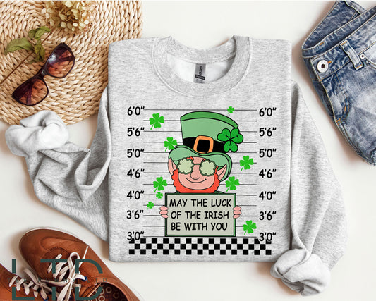 May The Luck of The Irish Be With You Sweatshirt,St Patrick's Day Gift,Funny St Patrick's Day Sweatshirt,Saint Patrick's Day Shirt for Woman