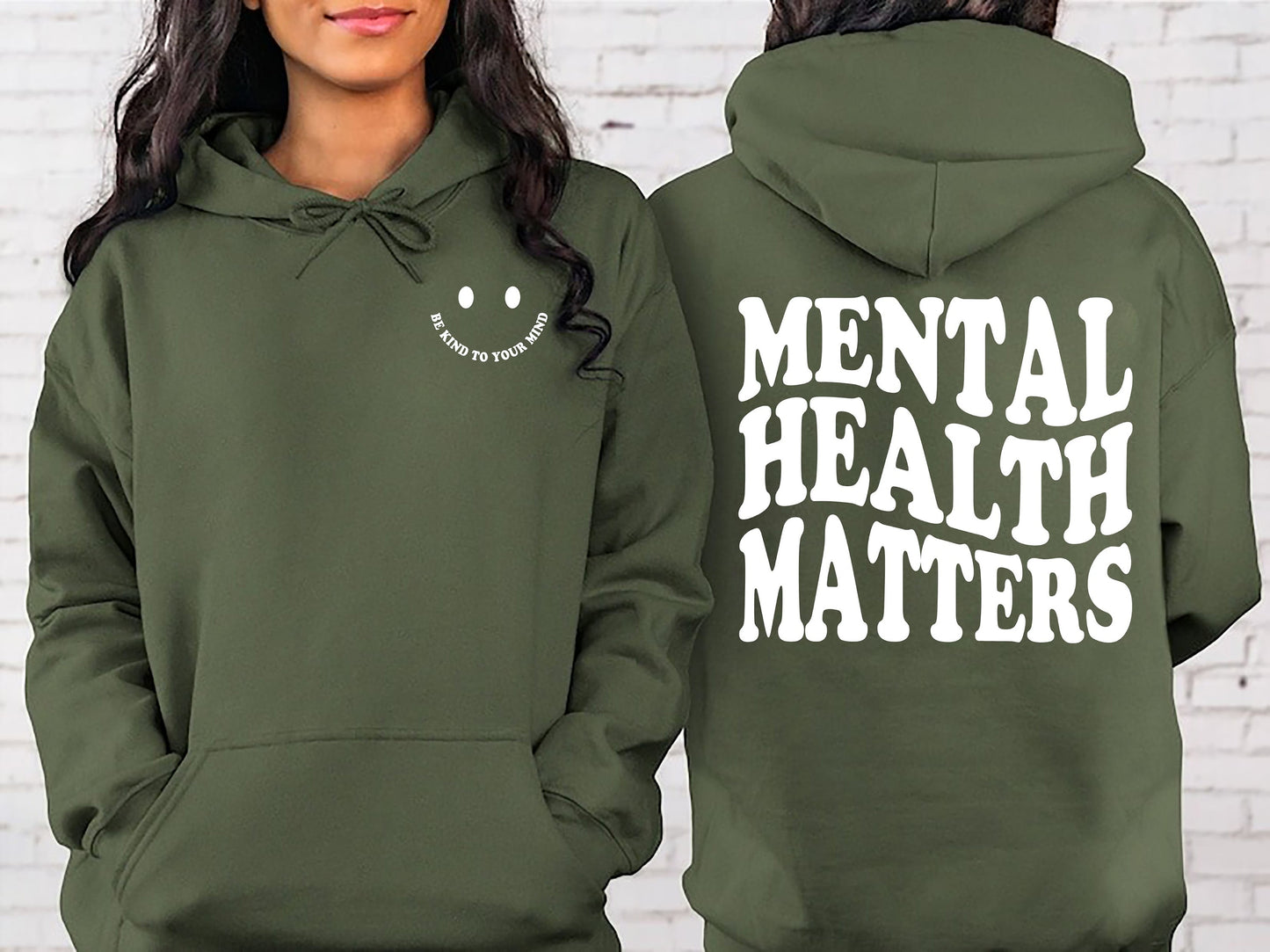 Mental Health Hoodie, Mental Health Sweatshirt, Mental Health Awareness Hoodie, Front and Back Crewneck Sweatshirt, Aesthetic Hoodie gift