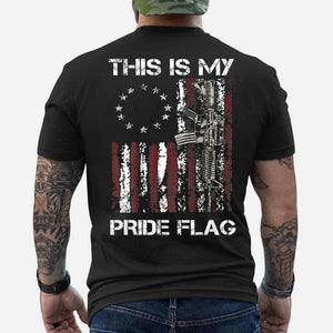 Men's This is my pride flag T-shirt Patriotic USA American Flag 4th of July Independence day Father's day Gift Tee Shirt father flag shirt