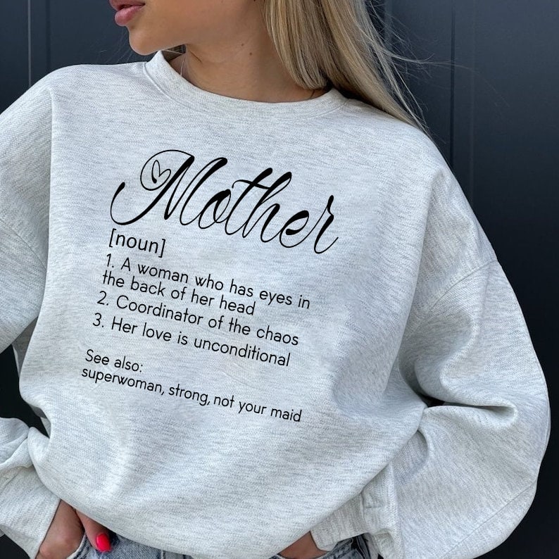 Léine Sainmhíniú Máthair, Muinchille Fada Máthar, Sweatshirt Lá na Máithreacha, Léine sainmhínithe Mam, Muinchille Fada Saoil, Brí Muinchille Fada na Máthar