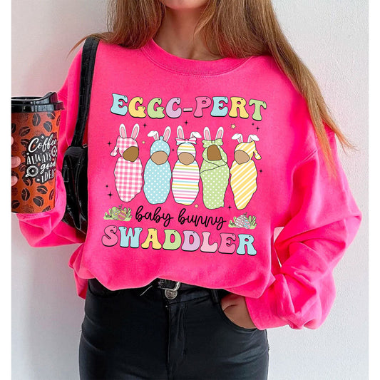 Mother Baby Nurse Easter Sweatshirt, Swaddle Specialist, Postpartum Nurse, Easter Gifts for Labor Delivery Nurse, Easter Nicu Nurse Shirt