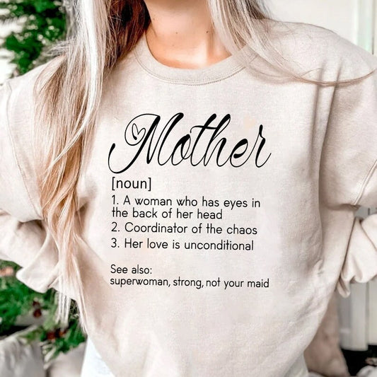 Léine Sainmhíniú Máthair, Muinchille Fada Máthar, Sweatshirt Lá na Máithreacha, Léine sainmhínithe Mam, Muinchille Fada Saoil, Brí Muinchille Fada na Máthar