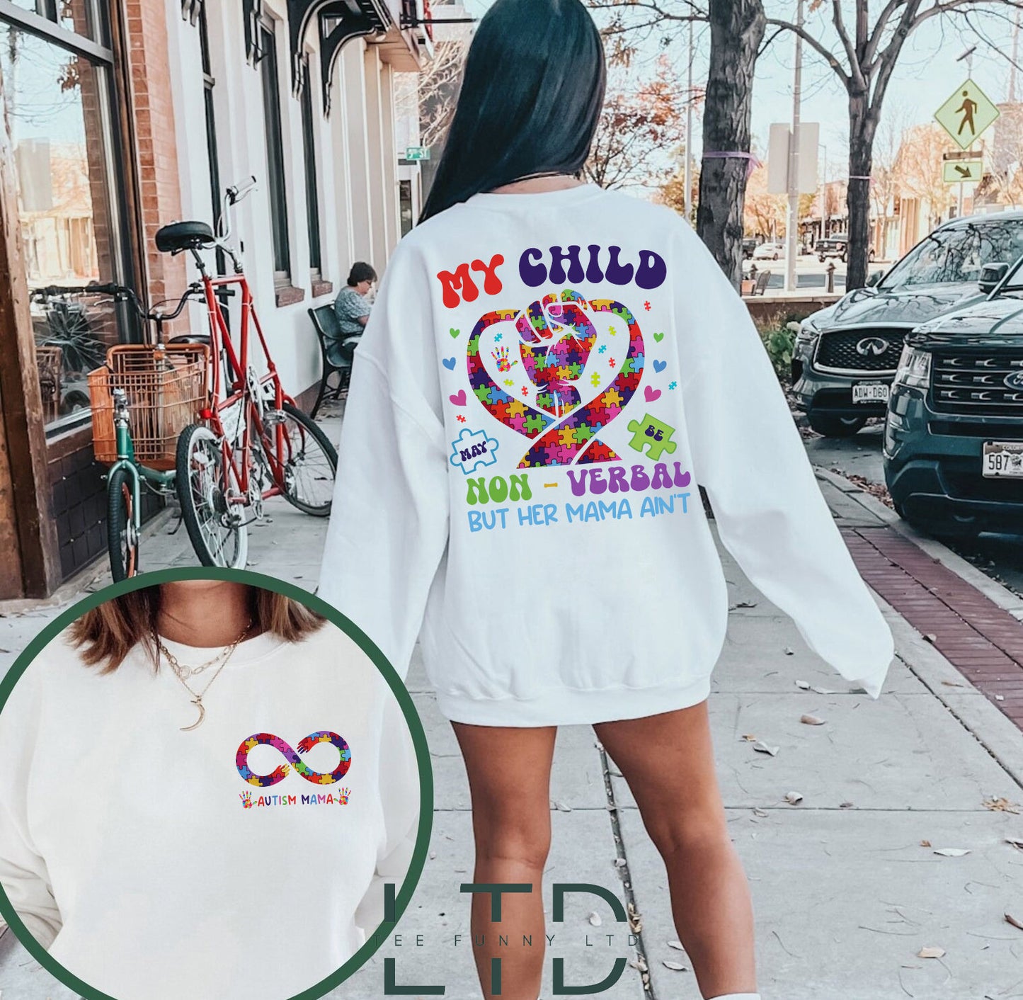 My Child May Be Non-Verbal But His Mama Ainâ€™t Shirt, Autism Mama Shirt,Autism Awareness Sweatshirt, Autistic Pride Shirt, Autism Mom Sweater