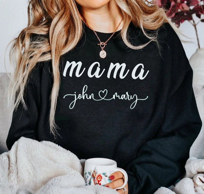 Mama Est Sweatshirt - Mom Established - Custom Year - Personalized Mama Sweater - New Mom To Be Gift - Unisex Crewneck Sweatshirt gift