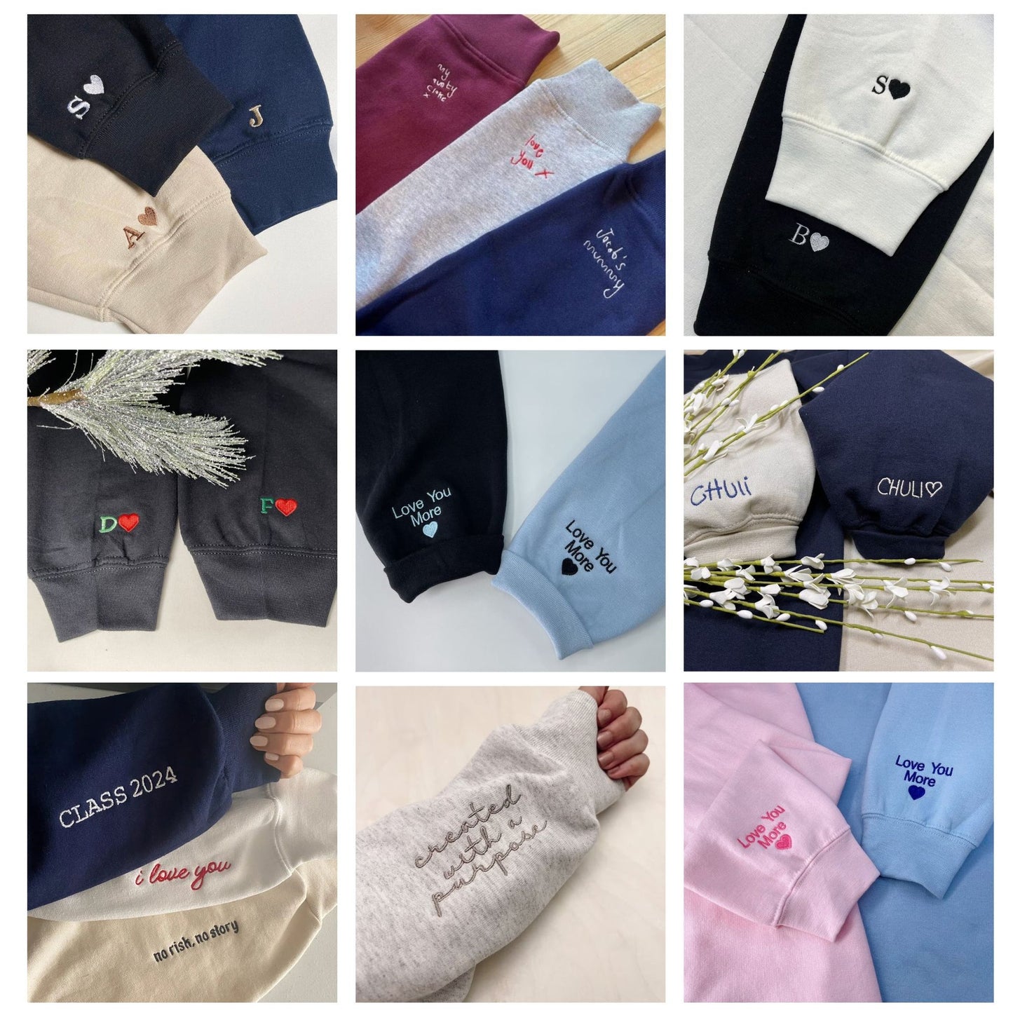Mama, Grandmama With Kid Name Sweatshirt, Hoodie  Custom Embroidery