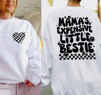 Mama's Expensive Little Bestie Shirt, Mama's Mini, Aesthetic Sweatshirt, Girl T-Shirt, Trendy Girl Shirt, Funny Tee Shirt, Mama's Bestie