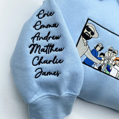 Matching Hoodies for Best Friends, Custom Embroidered Portrait Photo Sweatshirt, Hoodie