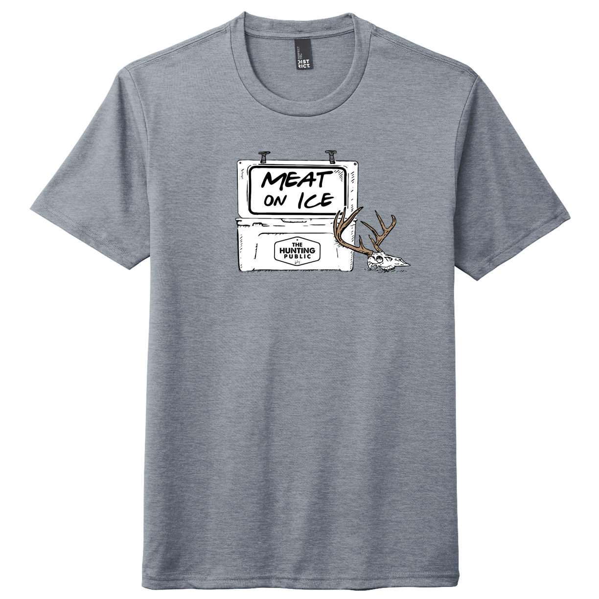 Meat On Ice T-shirt - Flint Blue Heather
