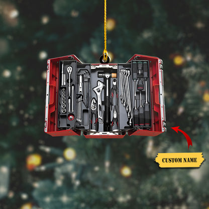 Personalized Mechanic Custom Shaped Scrylic Christmas Ornament, Gift For Mechanic, Custom Christmas Ornament, Ornament Christmas, Ornament For Gift