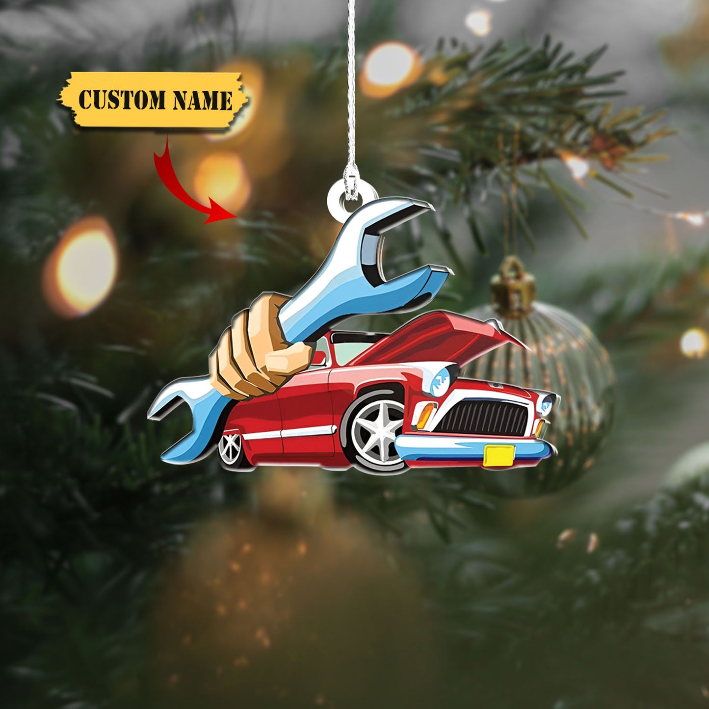 Ornáid Meicneoir Chustaim Aicrileach Ornáid Nollag, Bronntanas Do Mheicneoir