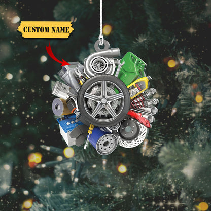 Ornáide Pearsanta Meicneoir Saincheaptha Aicrileach Ornáide Nollag, Bronntanas Do Mheicneoir