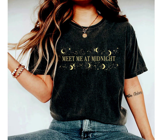 Meet Me At Midnight shirt Sweatshirt, Women's Song Lyrics Shirt, Trending Shirt, Pop Concert Hoodie, Best Friend Gifts, Cute Graphic Tee