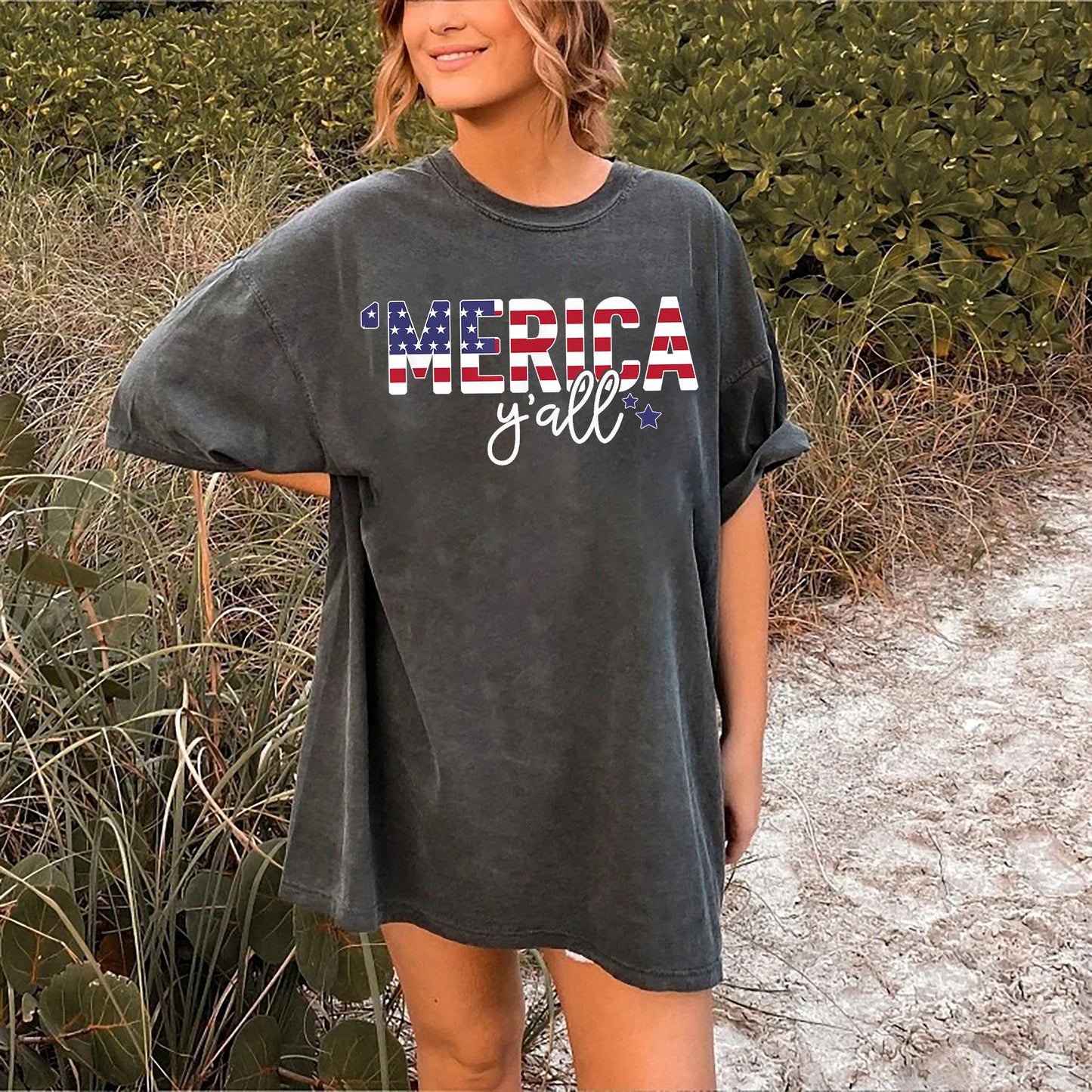 Merica Yall, America Tee, Fourth of July Shirt T-Shirt, USA shirt, Summer BBQ t-shirt, Comfort Colors® Women's 4th of July, 1776 Tee, Womens