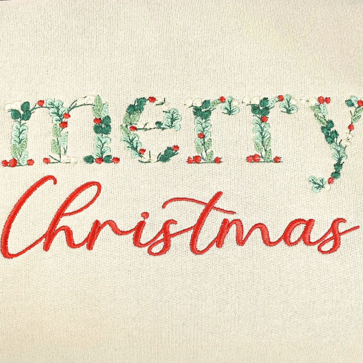 Merry Christmas Sweatshirt  Hoodie, Embroidered Gift for Women Men