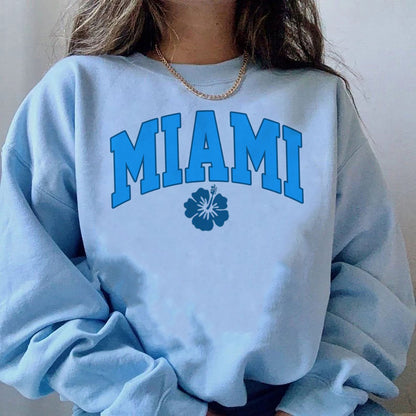 Miami Florida Sweatshirt, Miami Shirt, Miami Crewneck, Miami Sweatshirt, Miami Gifts, Trendy Clothes, Preppy Clothes, Aesthetic Clothes