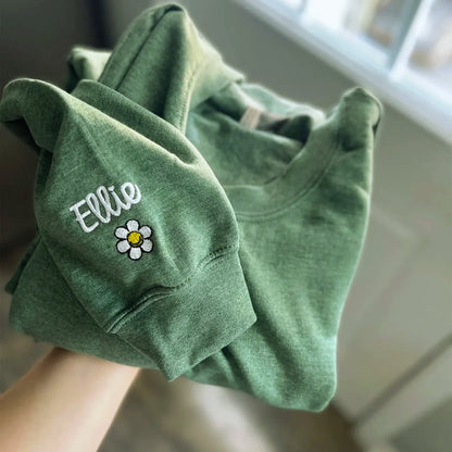 Mimi Sweatshirt with GrandKids Names on Sleeve, Embroidered Gift for Mimi