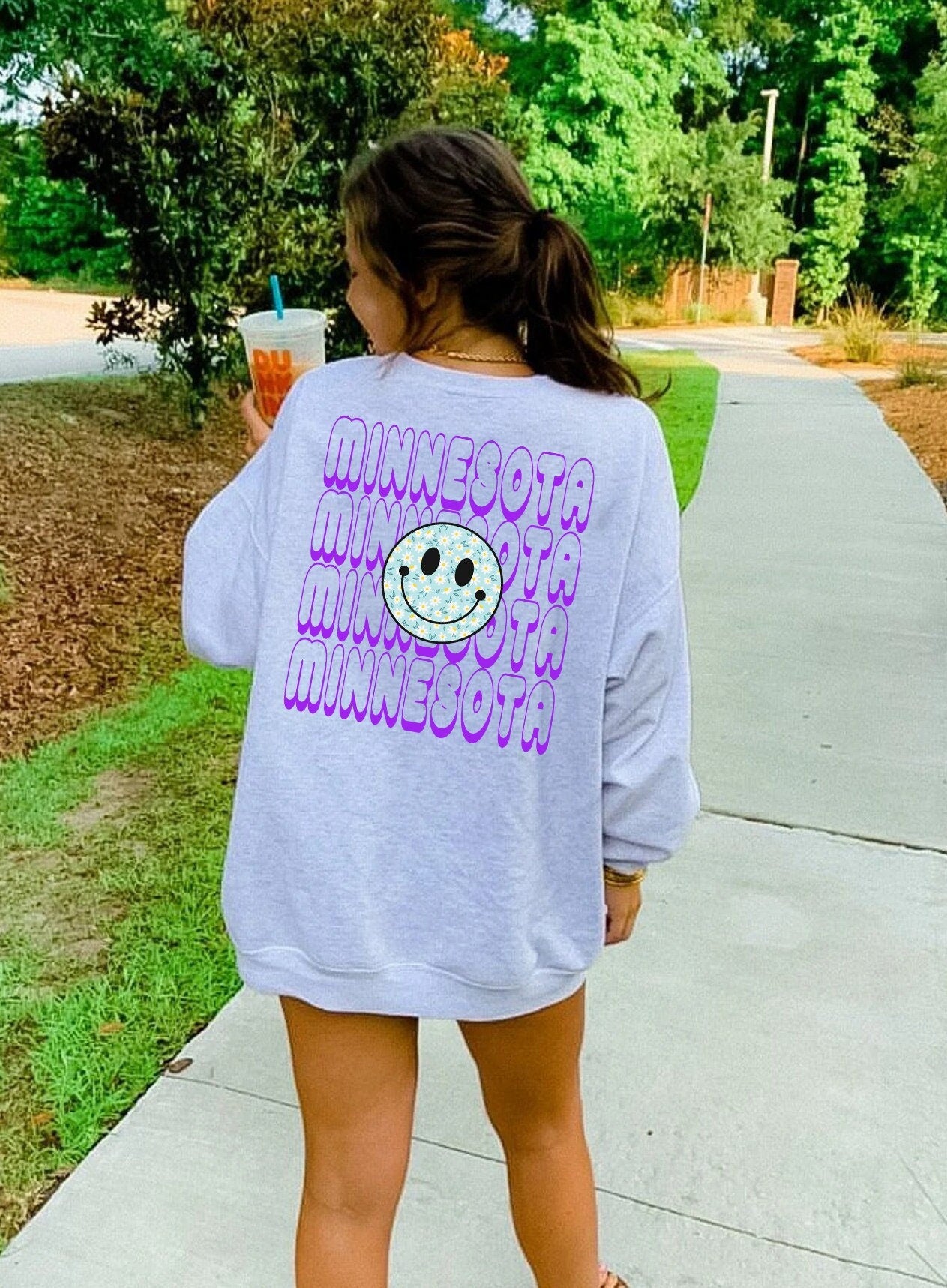 Minnesota sweatshirt, Minnesota Themed Crewneck, Minnesota Game Day Sweatshirt, Groovy College, Minnesota Tailgate Apparel, retro sweater