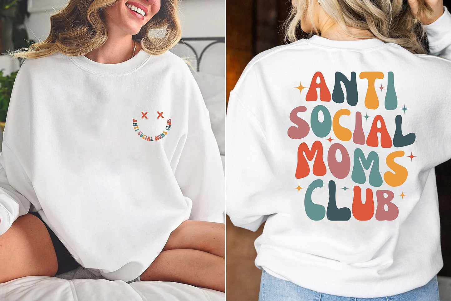 Mom Gift Sweatshirt, Anti Social Moms Club Sweatshirt, Antisocial Mom Sweatshirt, Mom Life Sweatshirt, Mama Sweatshirt, Moms Club Sweatshirt
