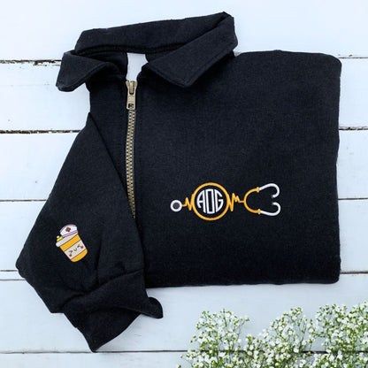 Geansaí Bróidnéireachta Cat Dubh nó Hoodie, Bronntanas Cat Dubh