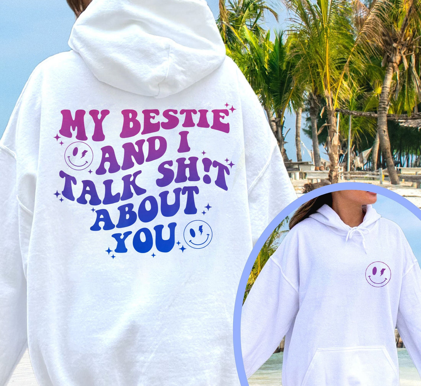 My Bestie And I Talk About You Hoodie Shirt, Bestie And I Shirt, Bestie, Bestfriend Shirts, Funny, Wavy, Funny Shirt, Trending Tee