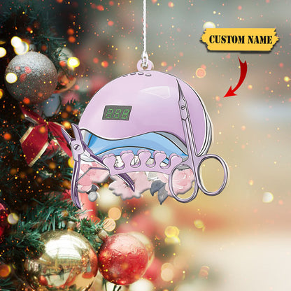 Nail Technician Manicurist Gift, Christmas Gift Shaped Ornament, Nail Ornament, Ornament For Her