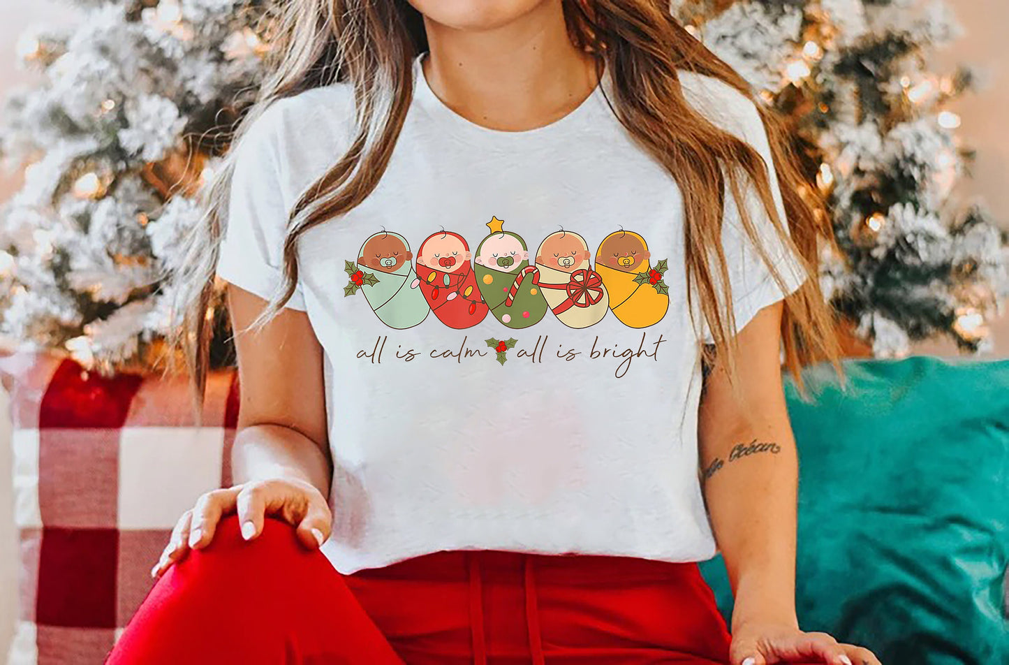 Léine Nollag Nicu, TShirt Saoire le haghaidh Altra Máthair Leanbh, Léine Nollag Cnáimhseach, Altra Saothair agus Seachadta, Postpartum Doula, Bronntanas Nollag
