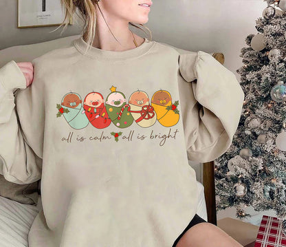 Léine Nollag Nicu, TShirt Saoire le haghaidh Altra Máthair Leanbh, Léine Nollag Cnáimhseach, Altra Saothair agus Seachadta, Postpartum Doula, Bronntanas Nollag