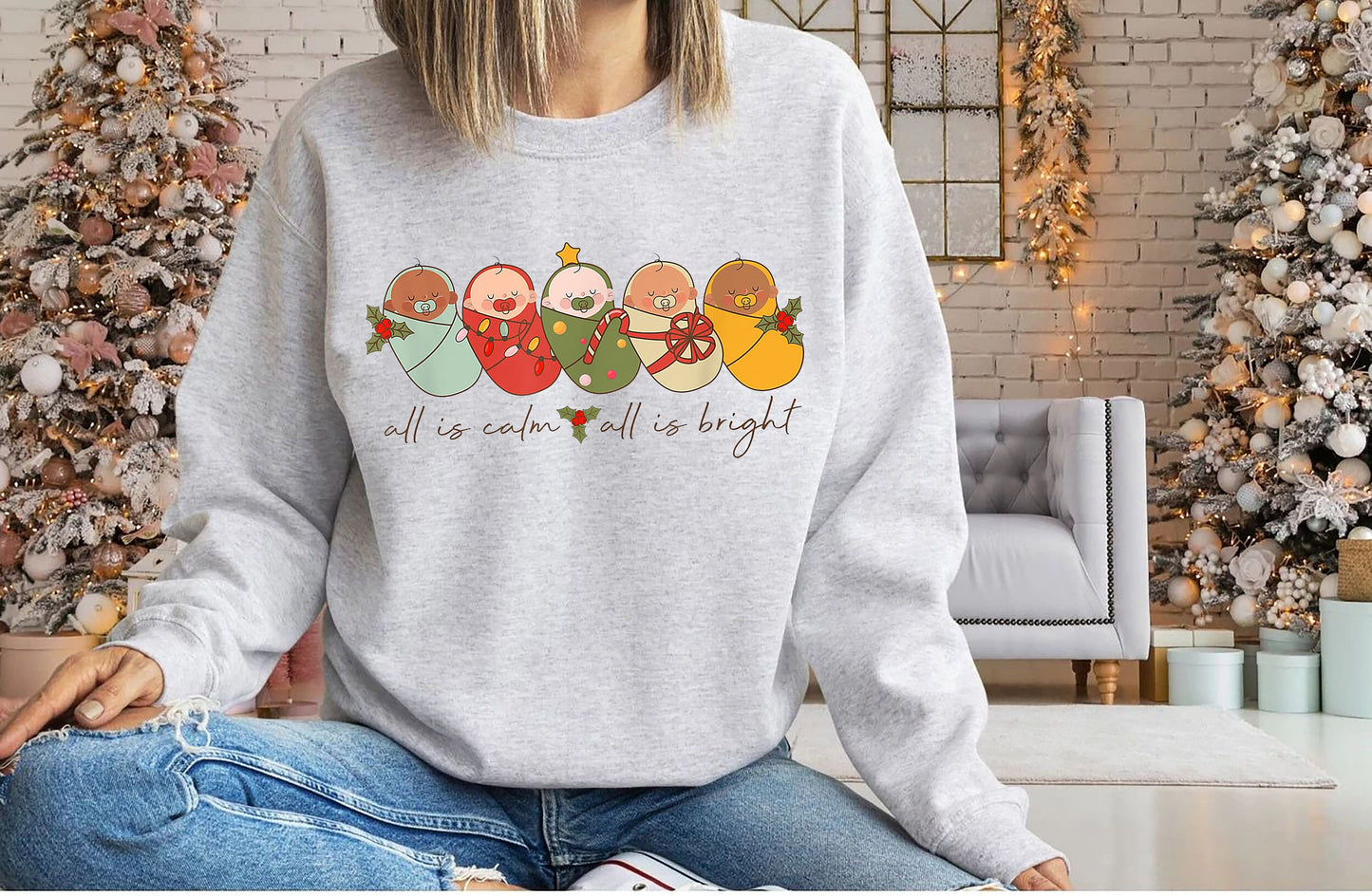 Léine Nollag Nicu, TShirt Saoire le haghaidh Altra Máthair Leanbh, Léine Nollag Cnáimhseach, Altra Saothair agus Seachadta, Postpartum Doula, Bronntanas Nollag