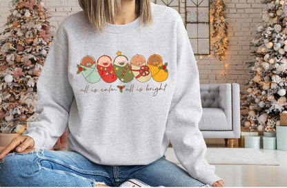 Léine Nollag Nicu, TShirt Saoire le haghaidh Altra Máthair Leanbh, Léine Nollag Cnáimhseach, Altra Saothair agus Seachadta, Postpartum Doula, Bronntanas Nollag
