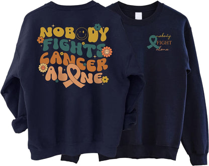 Nobody Fights Cancer Alone Sweatshirt, Oncologist Sweatshirt, ONC RN Sweatshirt, Gift For Oncology Nurse, Oncology Shirts, Nurse Week Gift