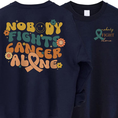Nobody Fights Cancer Alone Tee Shirt, Oncologist Sweatshirt, ONC RN Sweatshirt, Gift For Oncology Nurse, Oncology Shirts, Nurse Week Gift