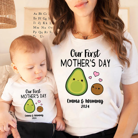 Our First Mothers Day Gift, First Mother's Day Gift, Mothers Day Baby Outfit, 1st Mothers Day Vest, New Mummy and Baby Outfit, Baby mom tee
