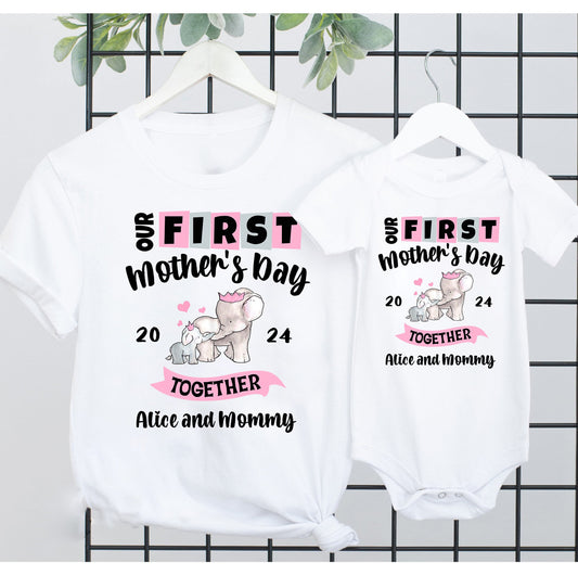 Saincheaptha Ár gCéad Lá Máithreacha, Bronntanas do Mhamaí Nua, Léine Lá na Máithreacha , Lá na Máithreacha Meaitseála, Sweatshirt Lá na Máithreacha, Bronntanas do Mhama, tee Lá na Máithreacha