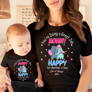 Our First Mother's Day Shirt, Personalized Our First Mother's Day, Custom Mother's Day Matching tee, Mother's Day Gift, 1st Mothers Day