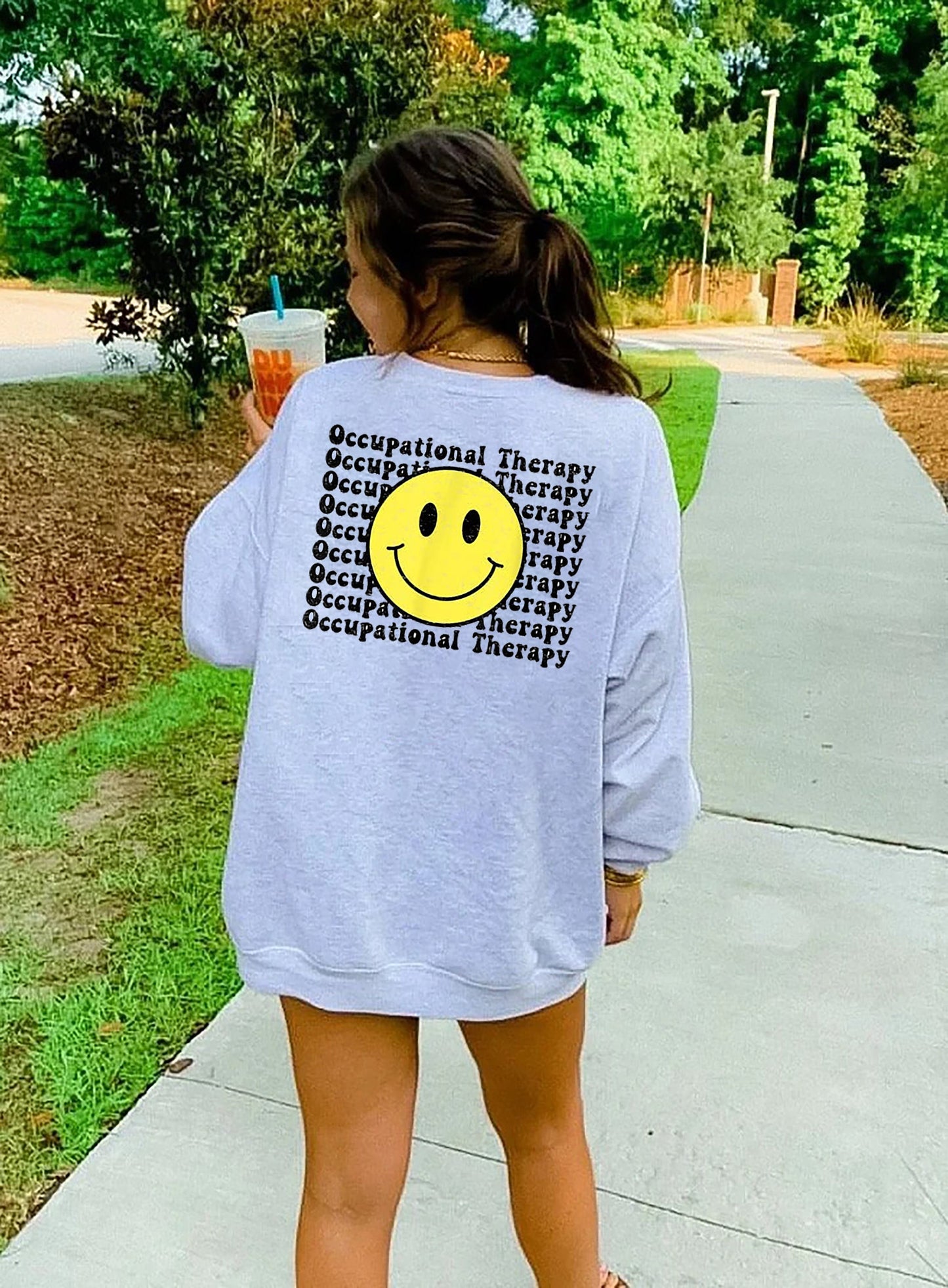 Occupational Therapy Pediatric OT Therapist Smiley Face Sweatshirt, Occupational Therapy Shirt, OT Shirt, Therapy Shirt, OT Assistant Shirt