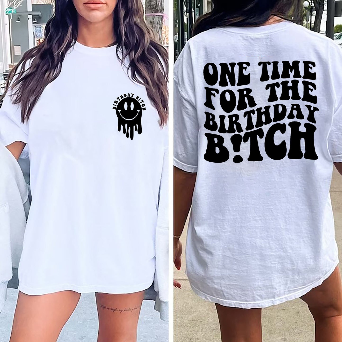 One Time For The Birthday B!tch Shirt, Birthday Shirt, Birthday Gift, Gift For Wife, Mental Health Awareness Shirt, Motivational Sweatshirt