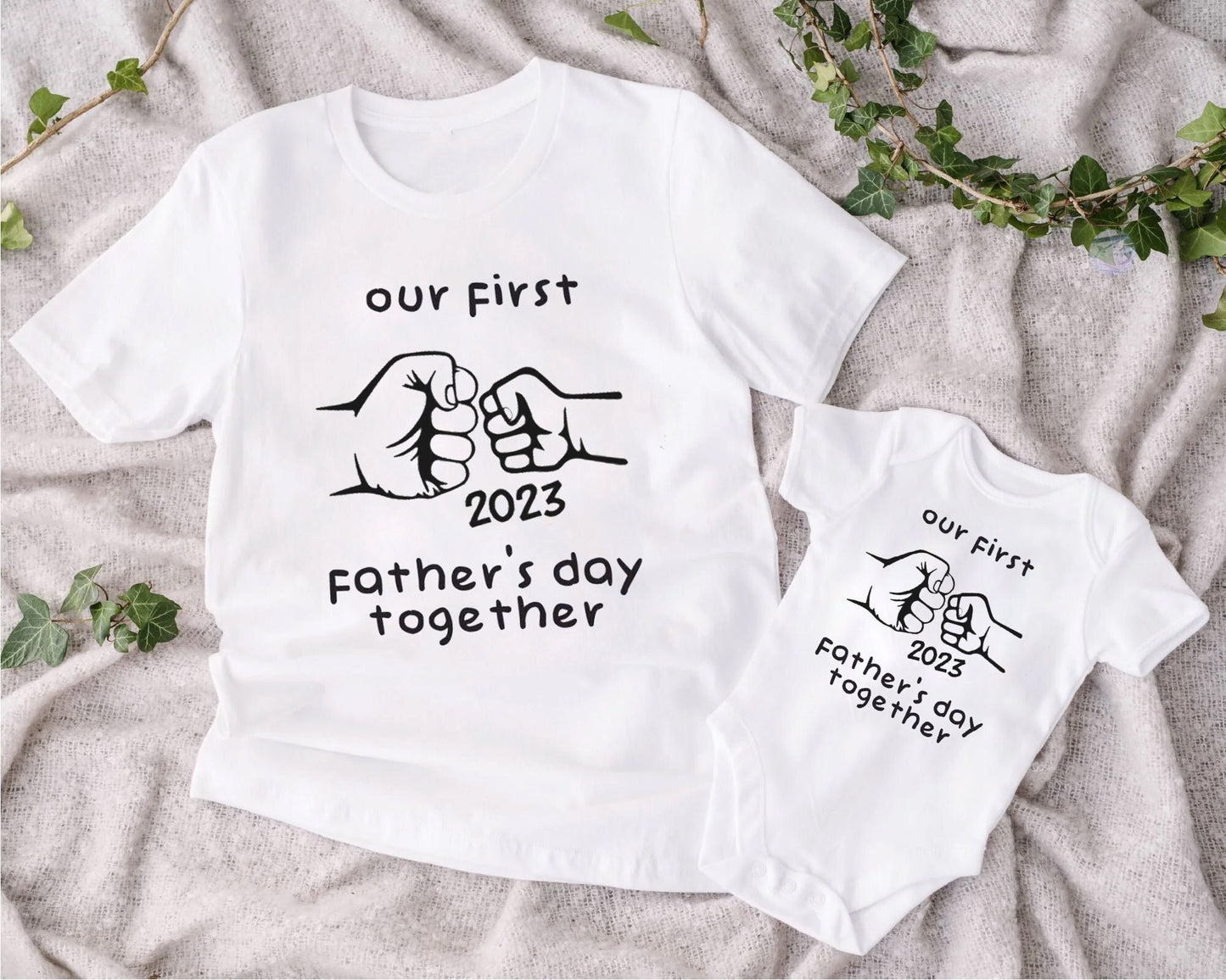 Ár gCéad Léine Lá Athar, Léine Meaitseála do Dhaid agus Mac, 1ú Lá na nAthair, Outfits do Dhaid agus Leanbh Onesie, léine Lá na nAithreacha Nua